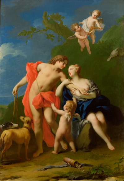 Venus and Adonis by Jacopo Amigoni